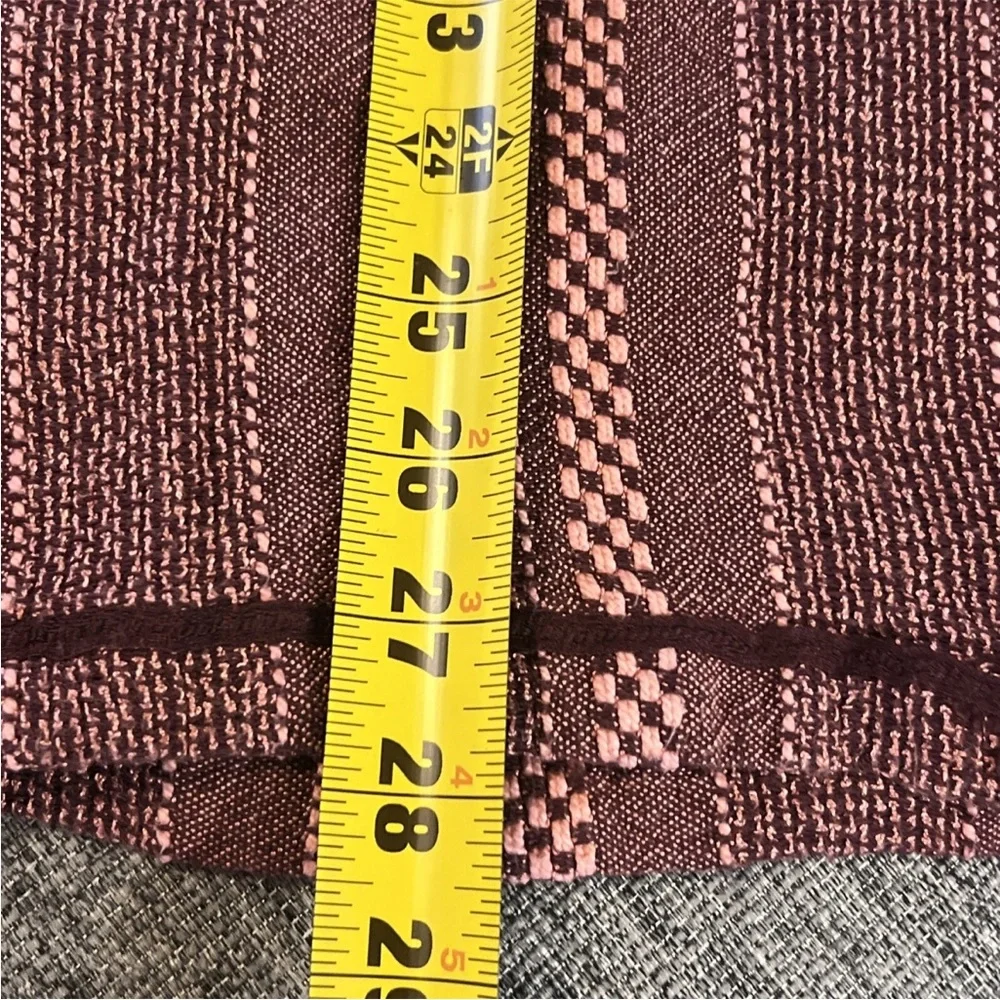 Free People Forever Yours Knit Stripe Tunic Sz Small Boho Burgundy